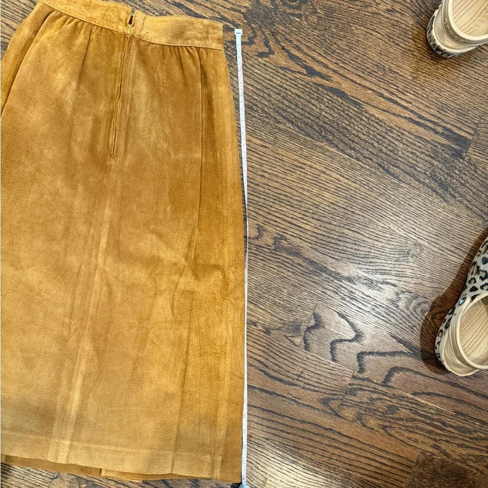 Rare Vintage Gucci Collector Tan Suede Skirt size XXS - Picture 4 of 14